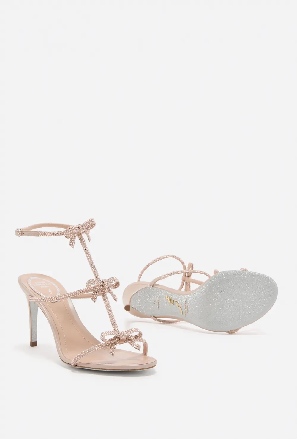 Rene Caovilla CATERINA BLUSH PINK SANDAL 80