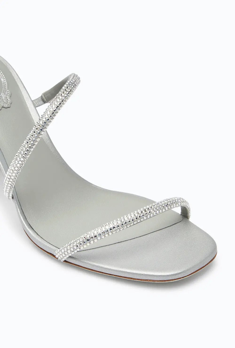 Rene Caovilla Cleo  Crystal Gray Sandal 80