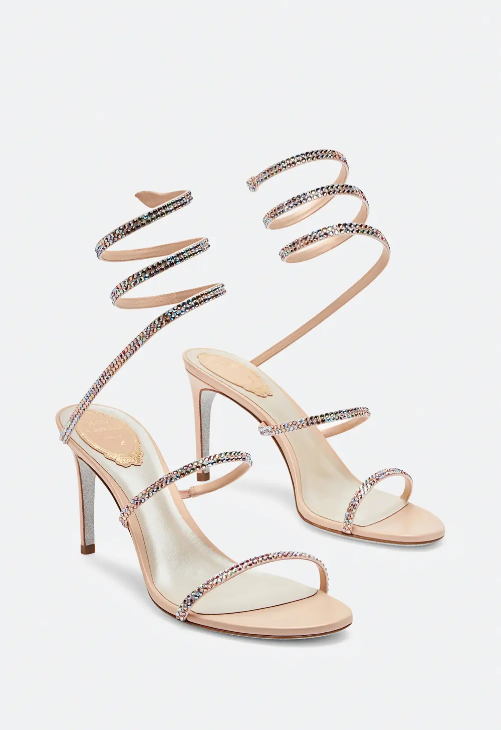 Rene Caovilla Cleo Pink And Multicolor Sandal 80