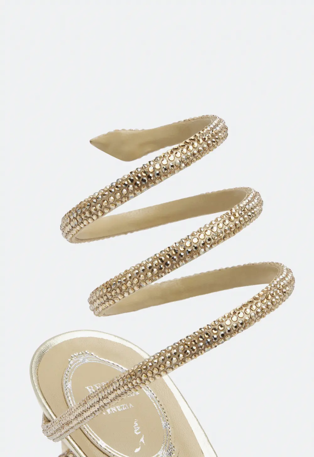 Rene Caovilla Margot Gold Pump 80