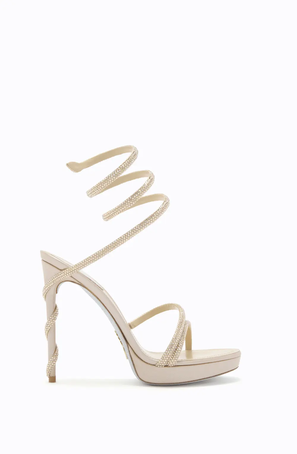 Rene Caovilla MARGOT CHAMPAGNE PLATFORM SANDAL 120