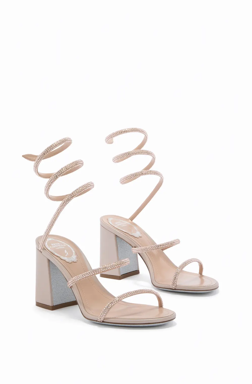 Rene Caovilla CLEO BLUSH PINK SANDAL 80