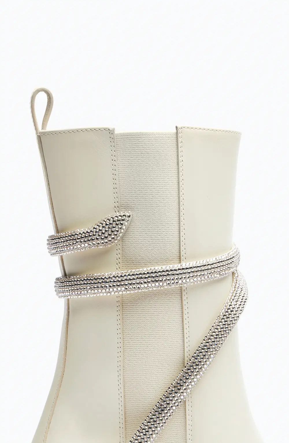 Rene Caovilla Cleo Crystal Ivory Bootie 60