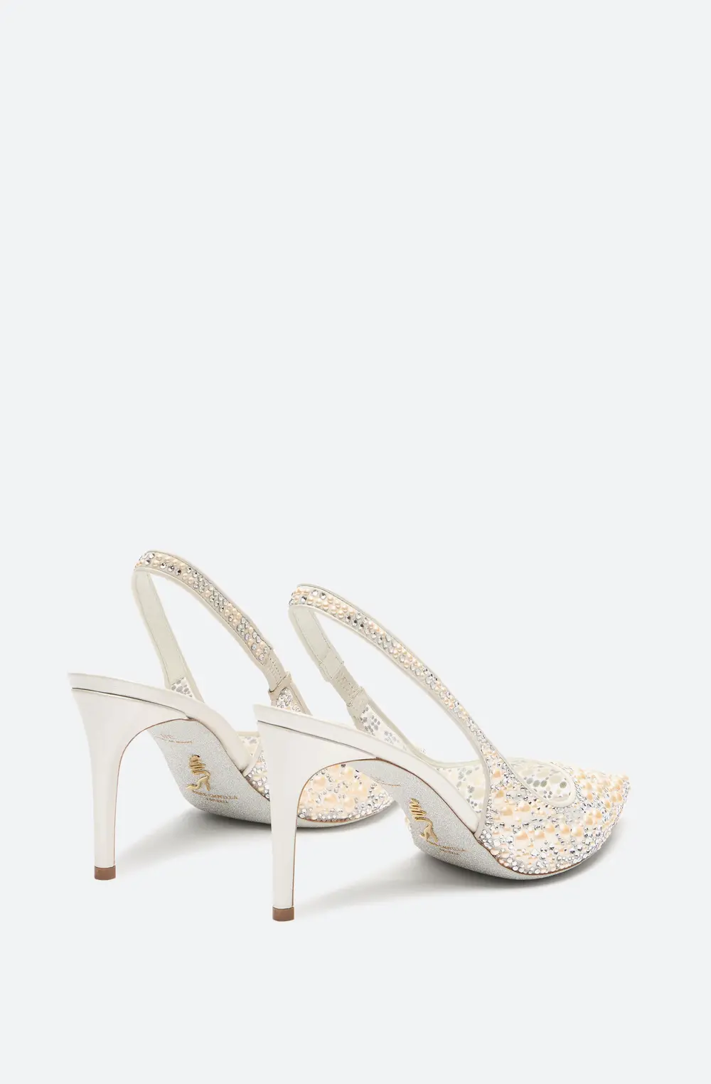 Rene Caovilla PEARL WHITE SLINGBACK 80
