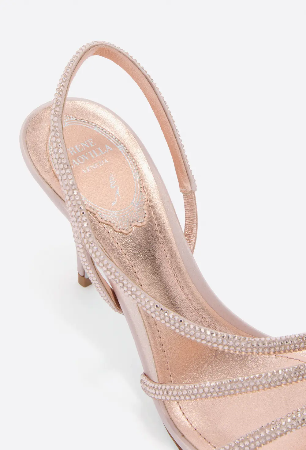 Rene Caovilla ERIN PEARL PINK SANDAL 80