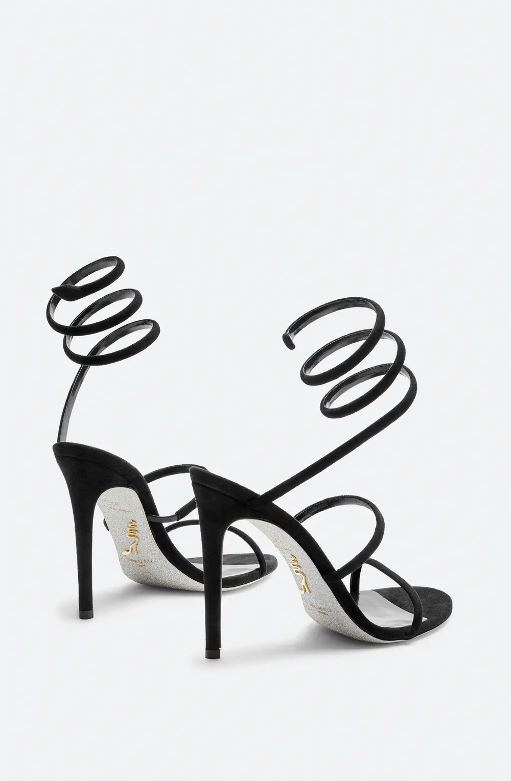 Rene Caovilla Cleo Black Suede Sandal 105