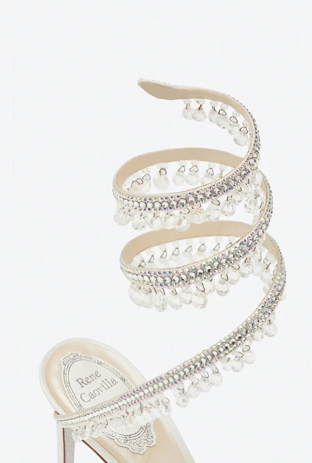 Rene Caovilla Chandelier Ivory Sandal 80