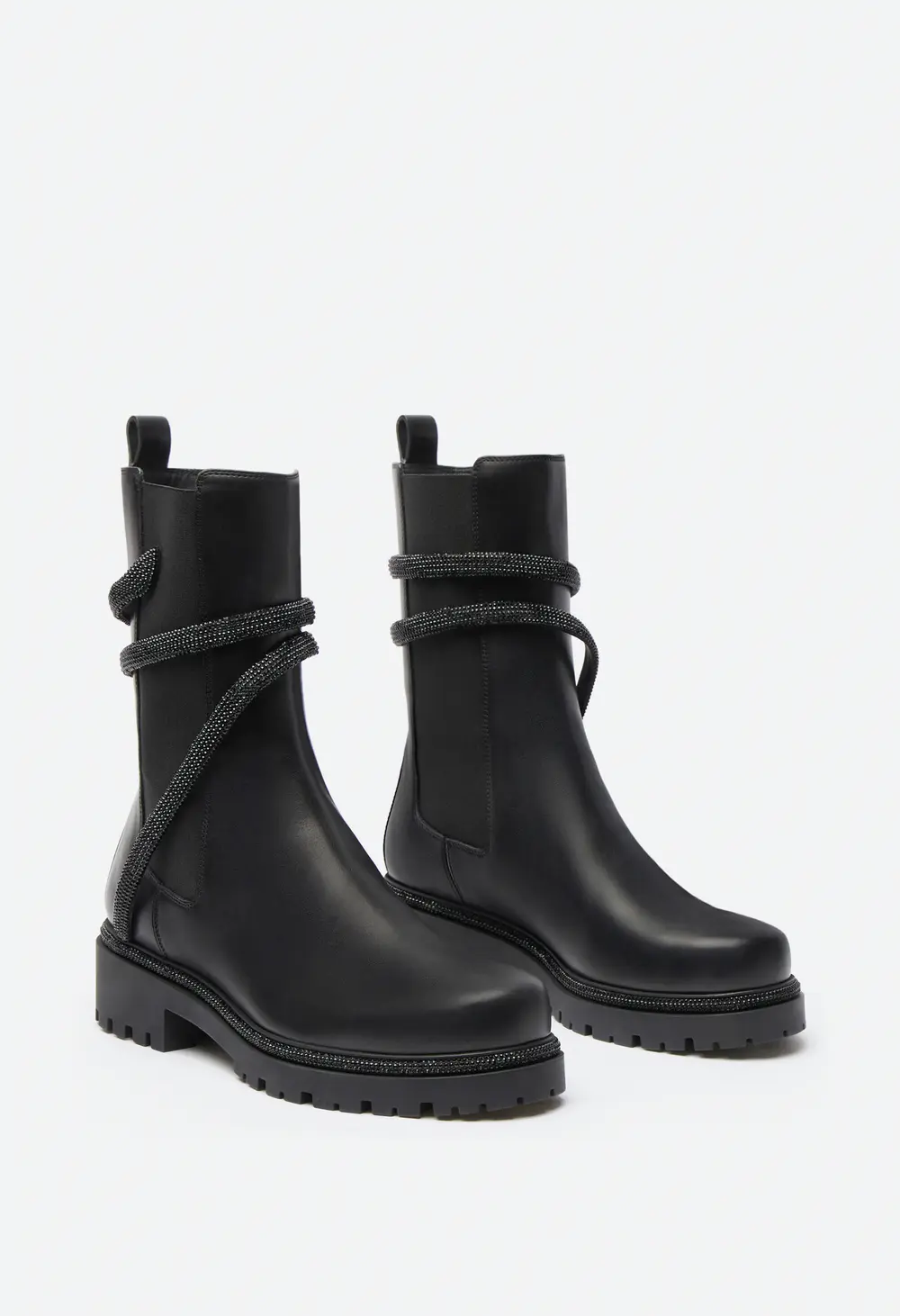 Rene Caovilla Cleo Crystal Black Bootie 25