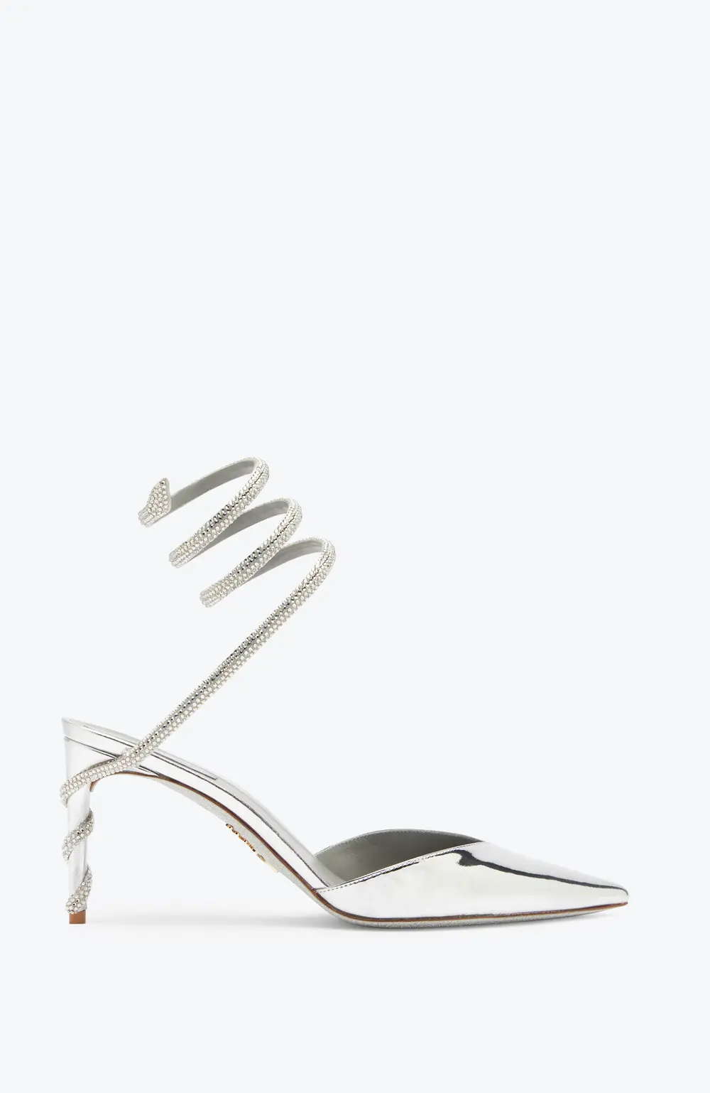 Rene Caovilla Margot Silver Pump 80