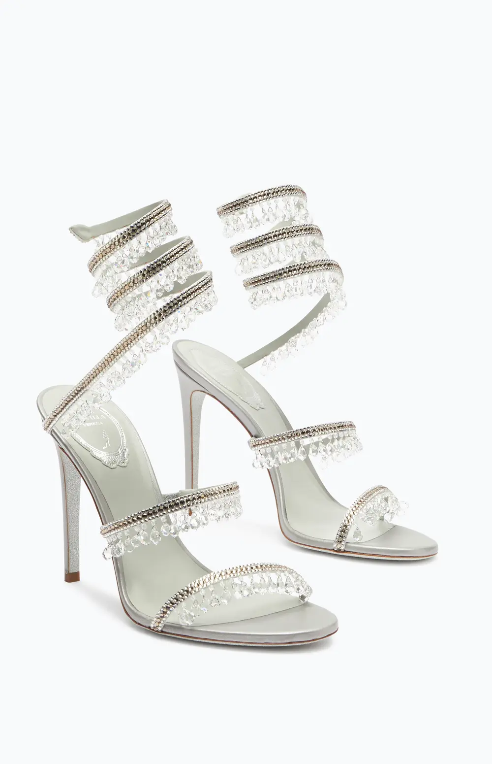 Rene Caovilla CHANDELIER SILVER SANDAL 105