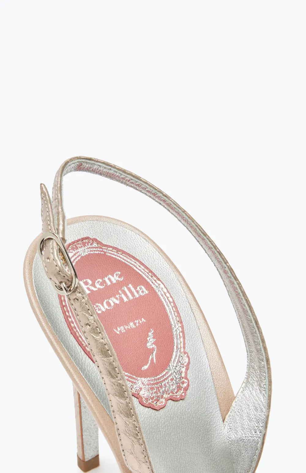 Rene Caovilla Grey Jewel Slingbacks Veneziana