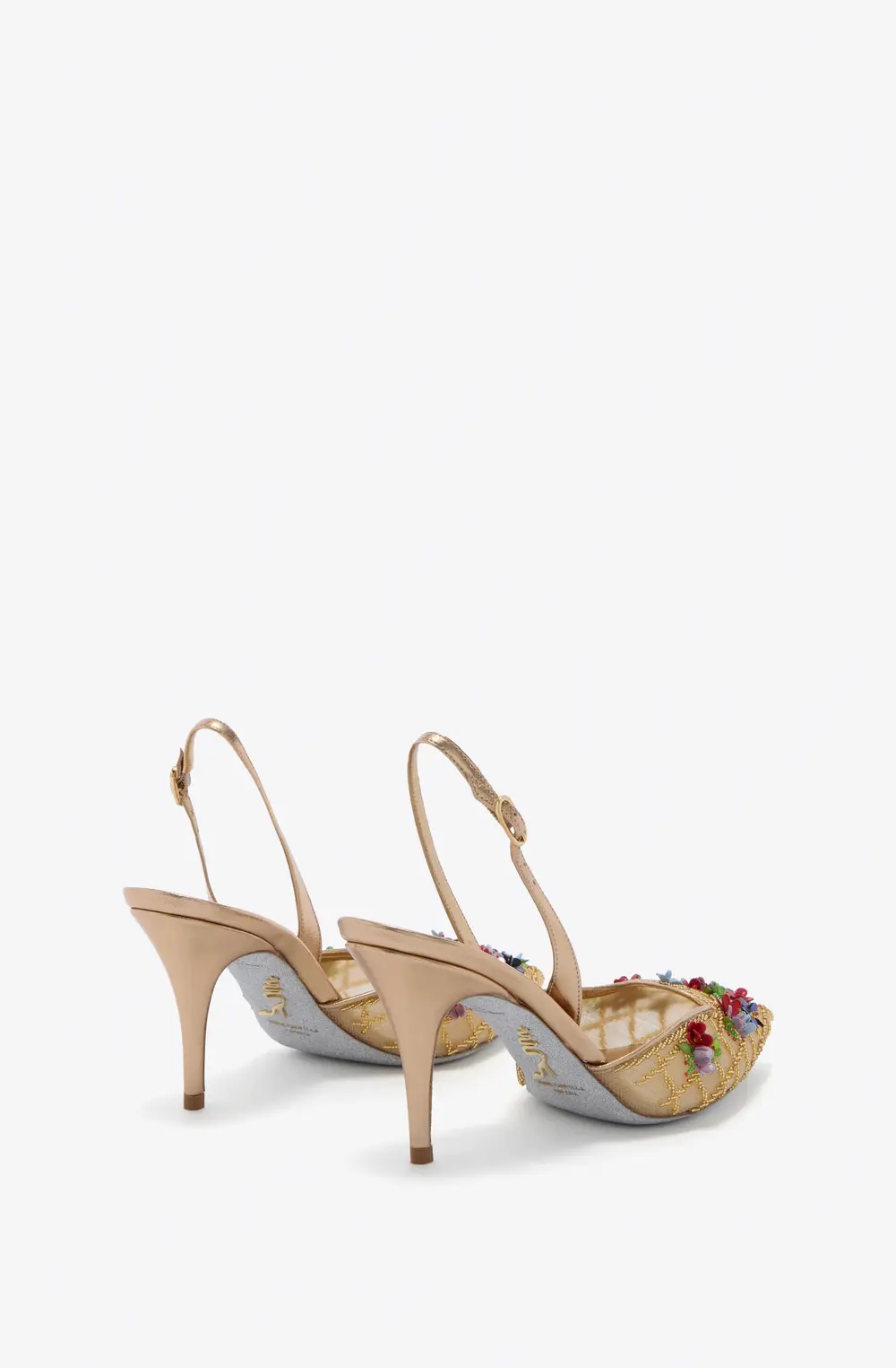 Rene Caovilla FLORA GOLD SLINGBACK 80