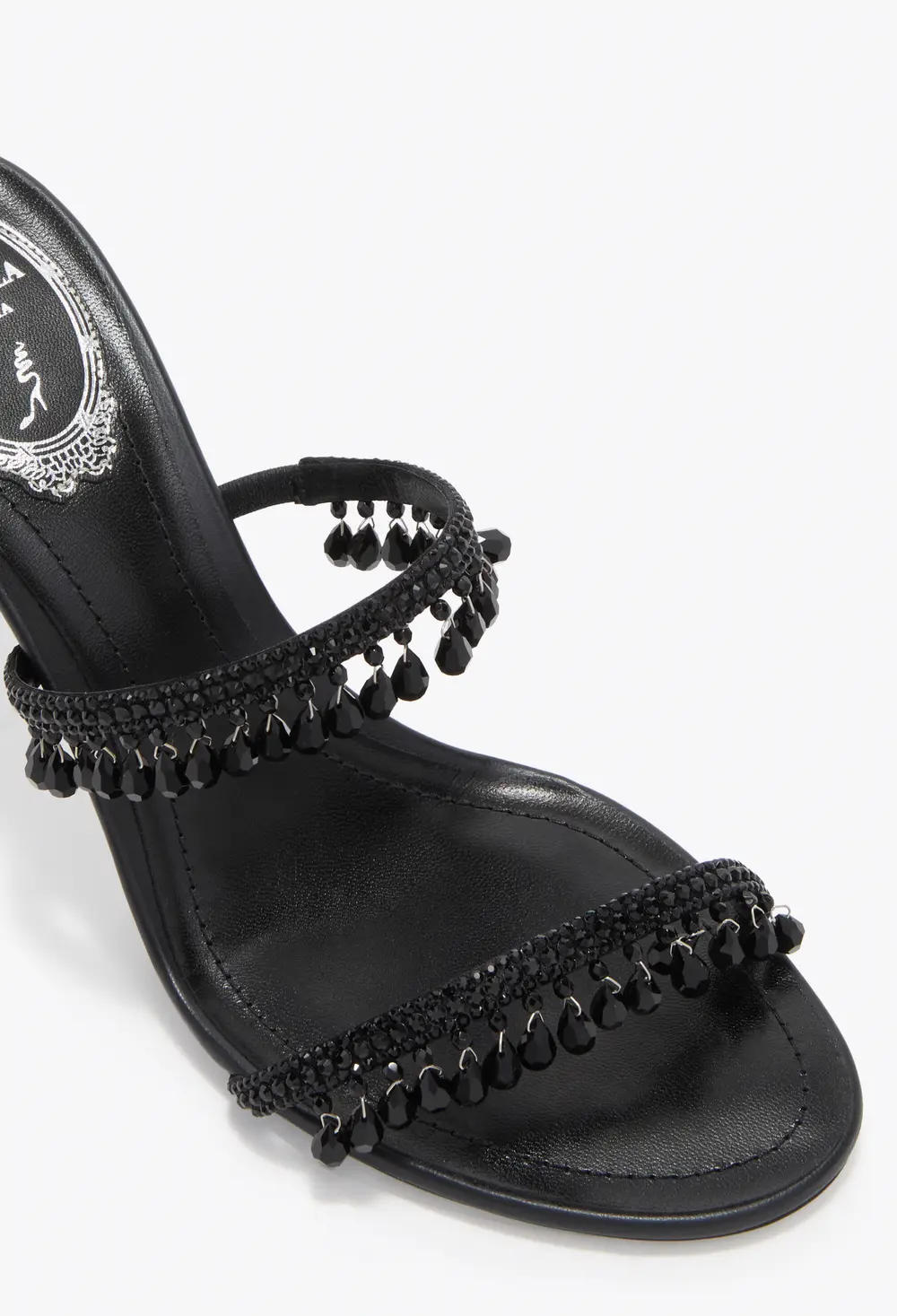 Rene Caovilla CHANDELIER BLACK MULE 80