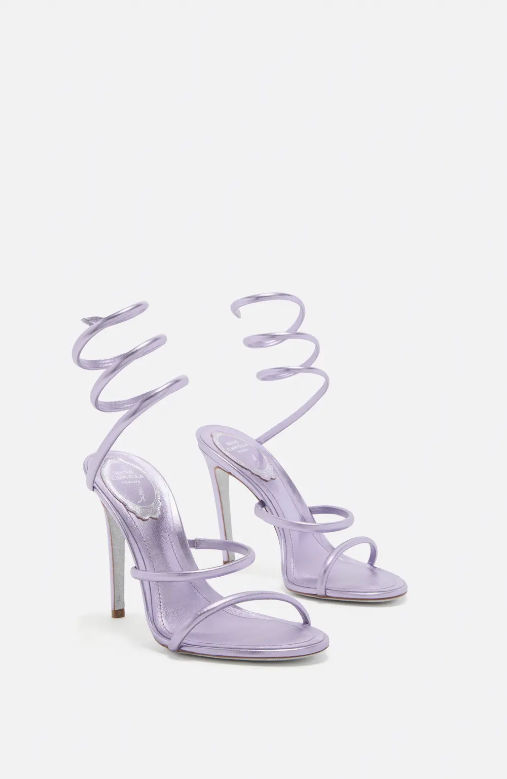 Rene Caovilla CLEO METALLIC LILAC SANDAL 105
