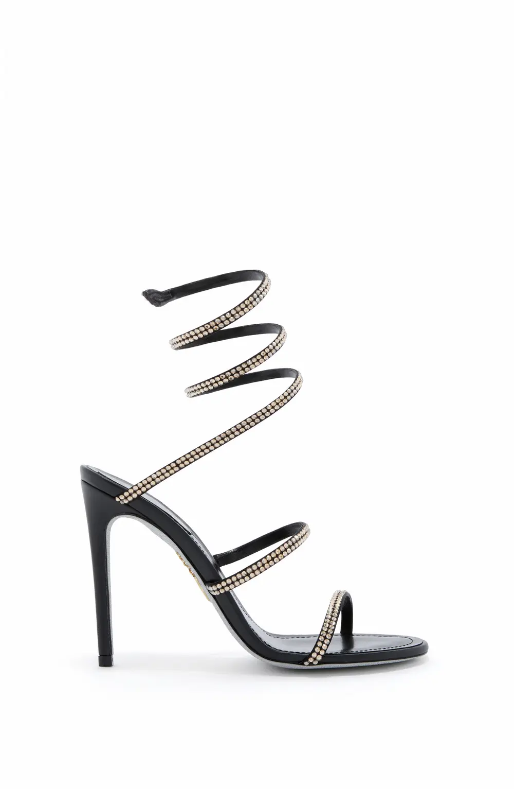 Rene Caovilla CLEO BLACK AND GOLD SANDAL 105