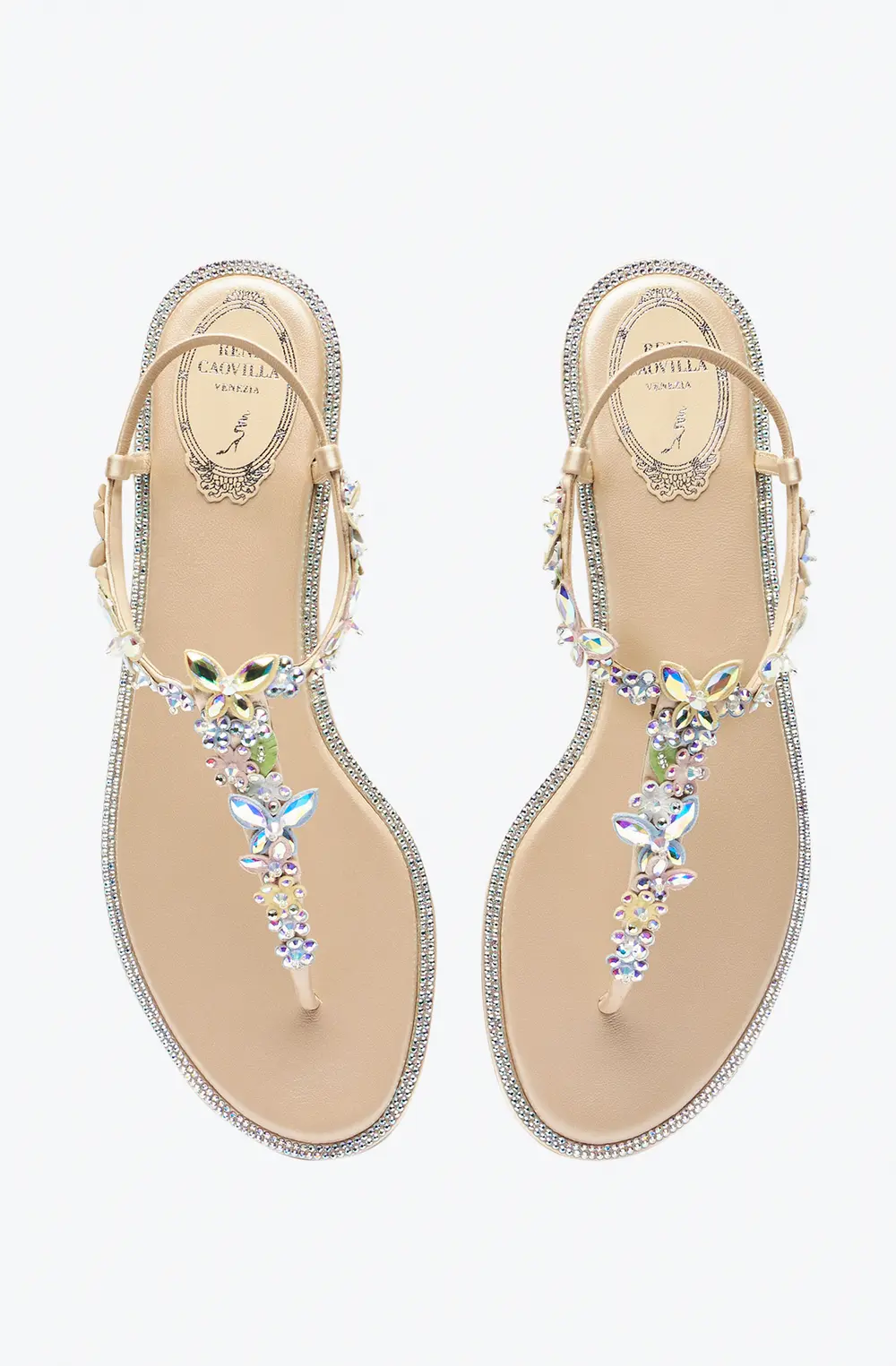 Rene Caovilla Eden Nude Thong Sandal 10