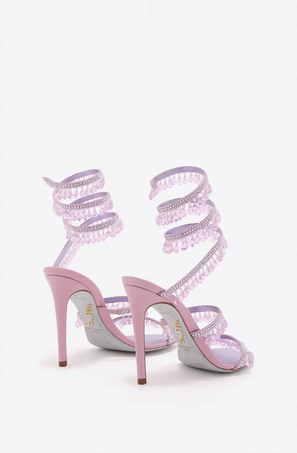 Rene Caovilla CHANDELIER METALLIC LILAC SANDAL 105