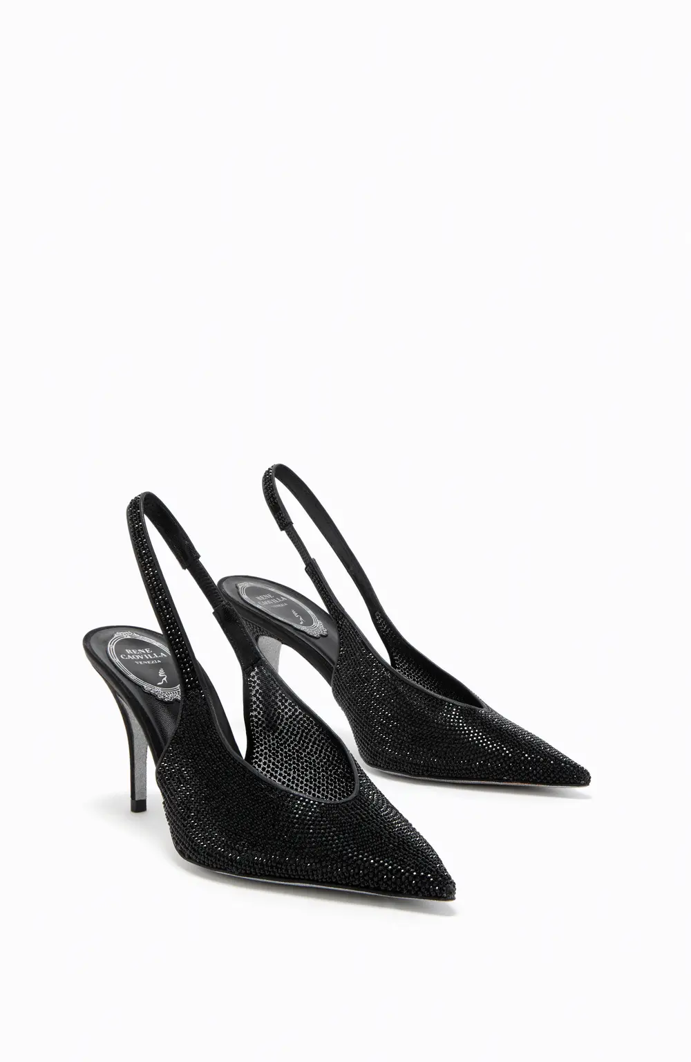 Rene Caovilla JINNY BLACK SLINGBACK 80