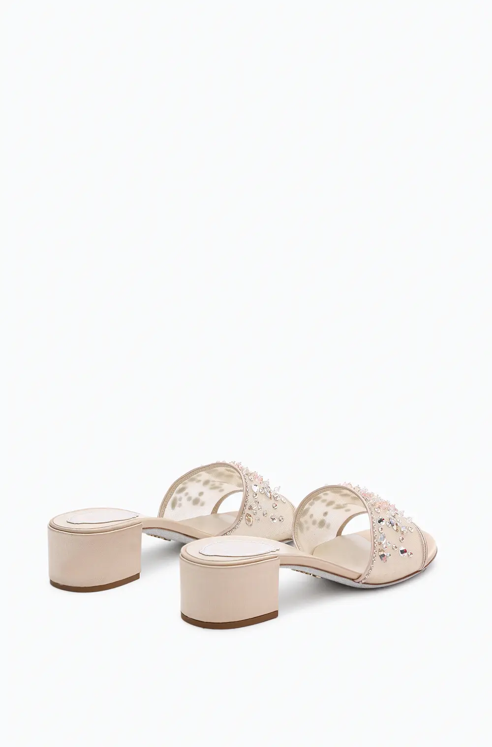 Rene Caovilla Cinderella Nude Mule 40