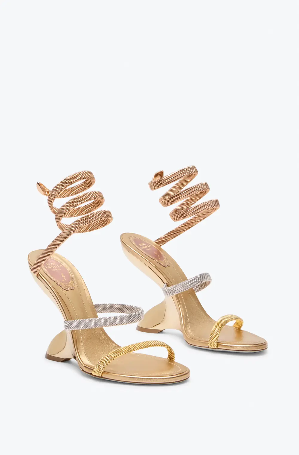 Rene Caovilla Trigold Symphony Three-Toned Sandal 105