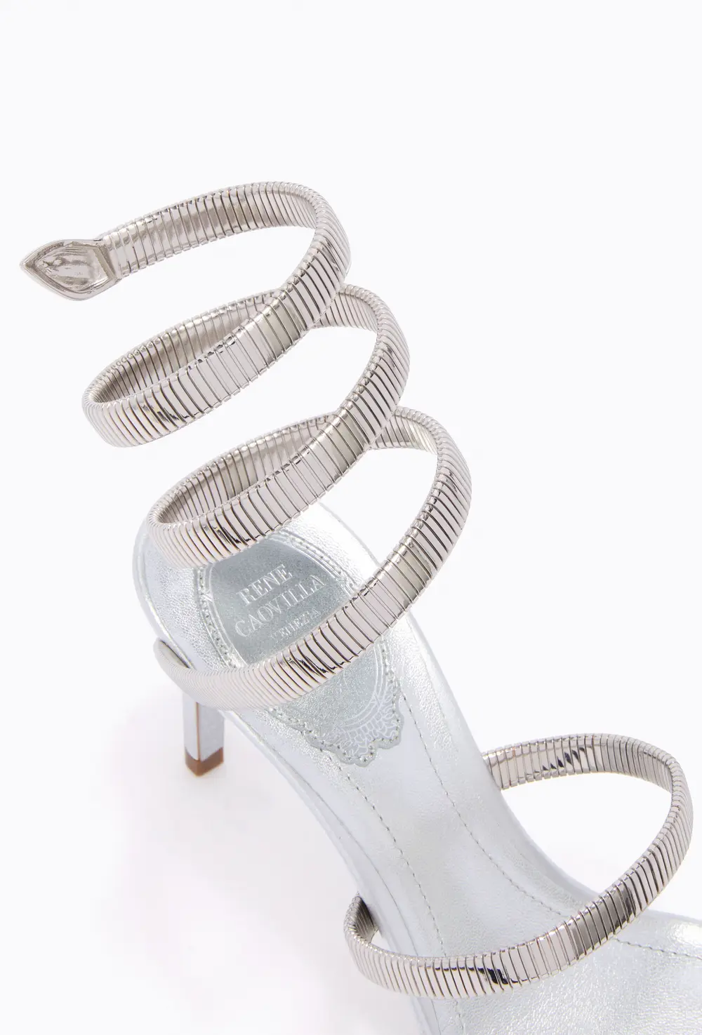 Rene Caovilla JUNIPER SILVER SANDAL 80