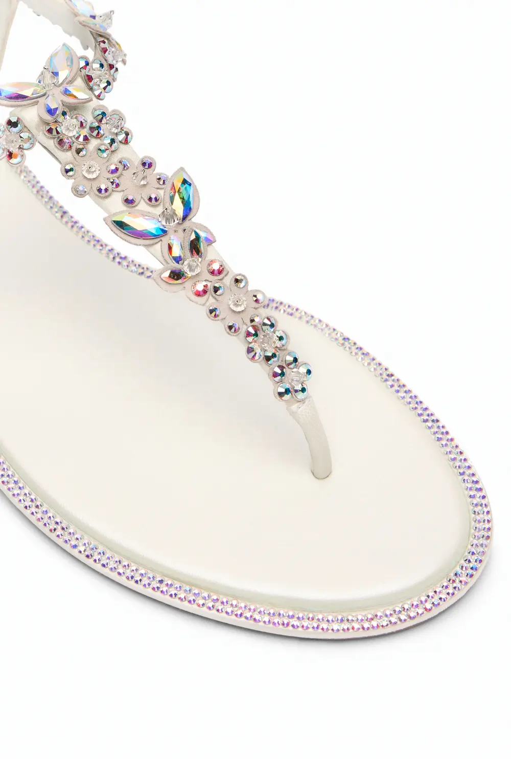 Rene Caovilla EDEN IVORY THONG SANDAL 10