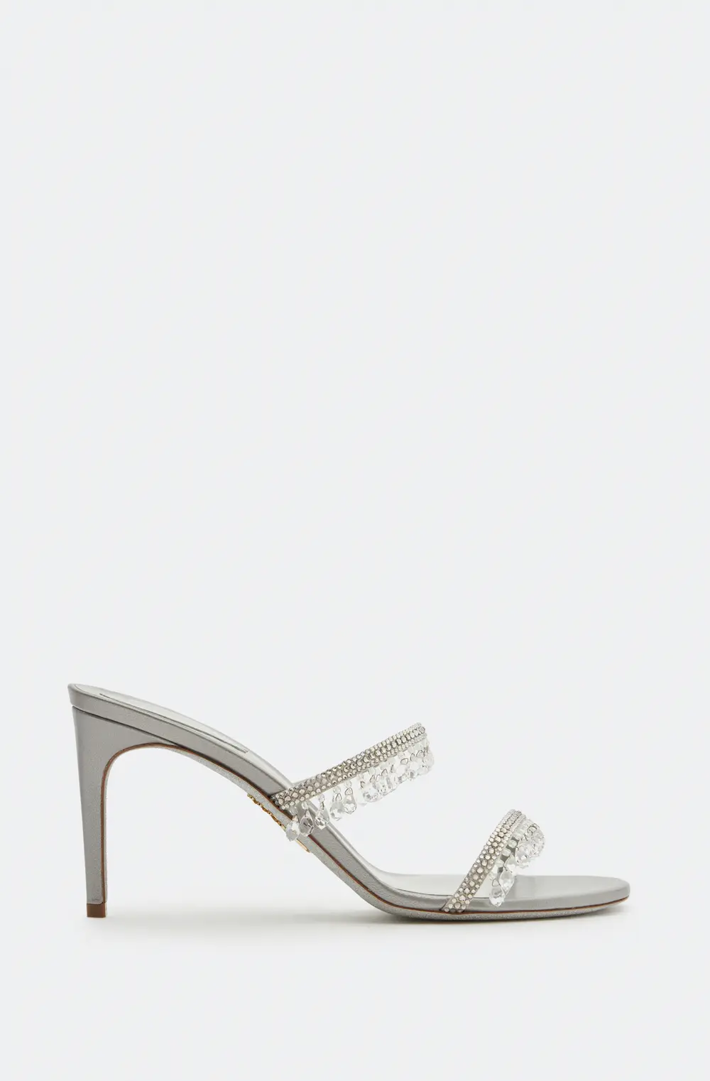 Rene Caovilla Chandelier Pearl Gray Mule 80