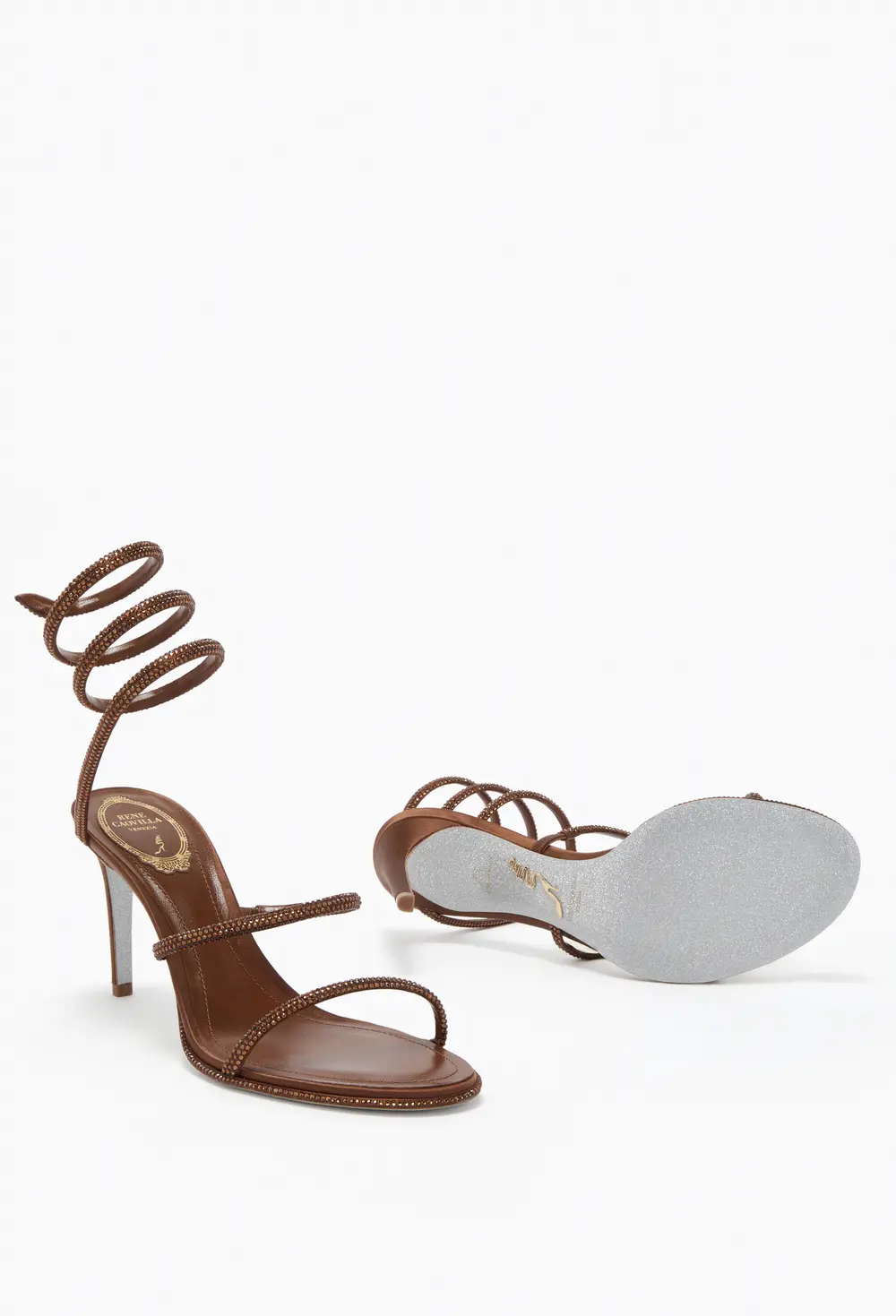 Rene Caovilla CLEO BROWN SANDAL 80
