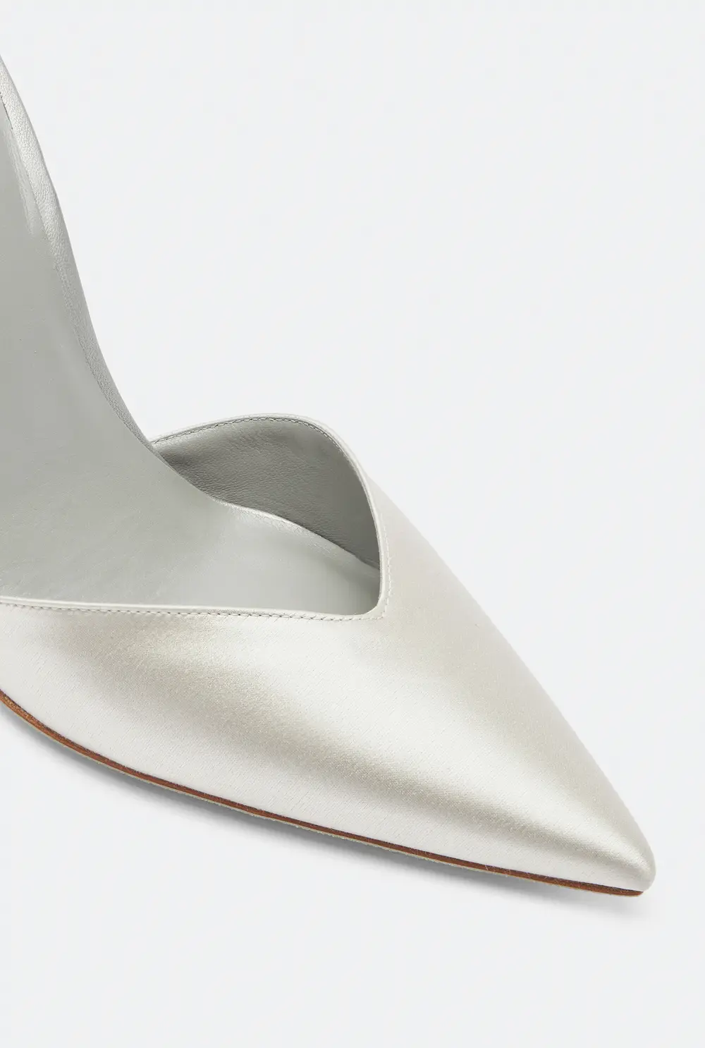 Rene Caovilla Cleo Crystal Gray Open-Back Pump 105