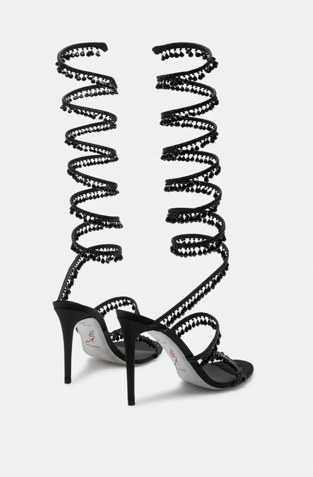 Rene Caovilla SUPER CHANDELIER BLACK SANDAL 105