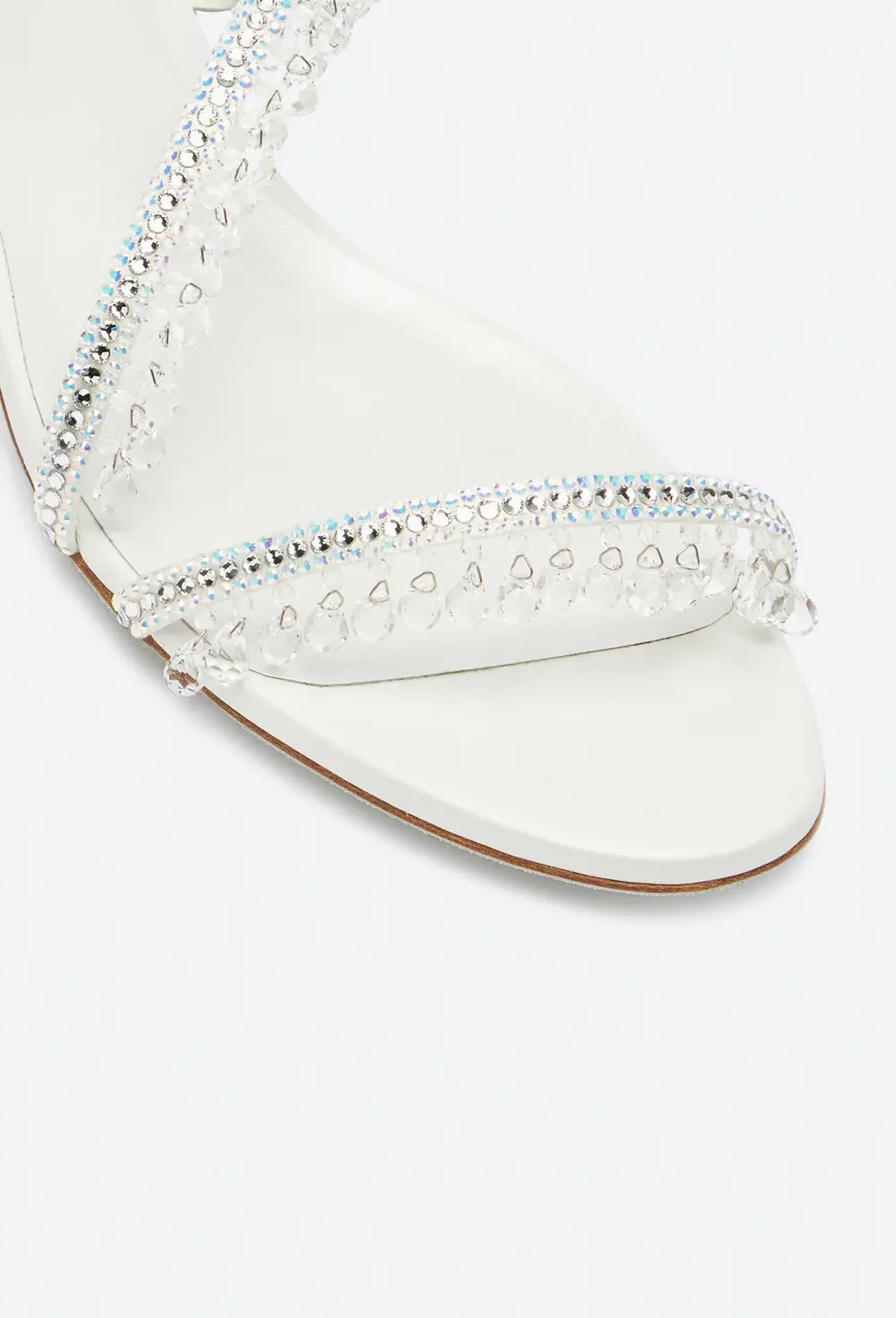 Rene Caovilla Chandelier Crystal Ivory Sandal 10
