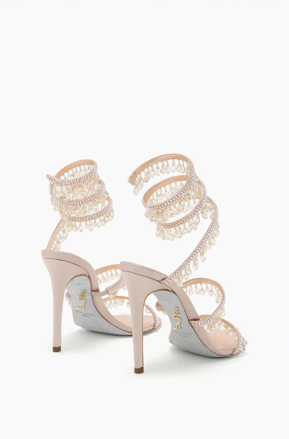 Rene Caovilla CHANDELIER LIGHT PINK SANDAL 105