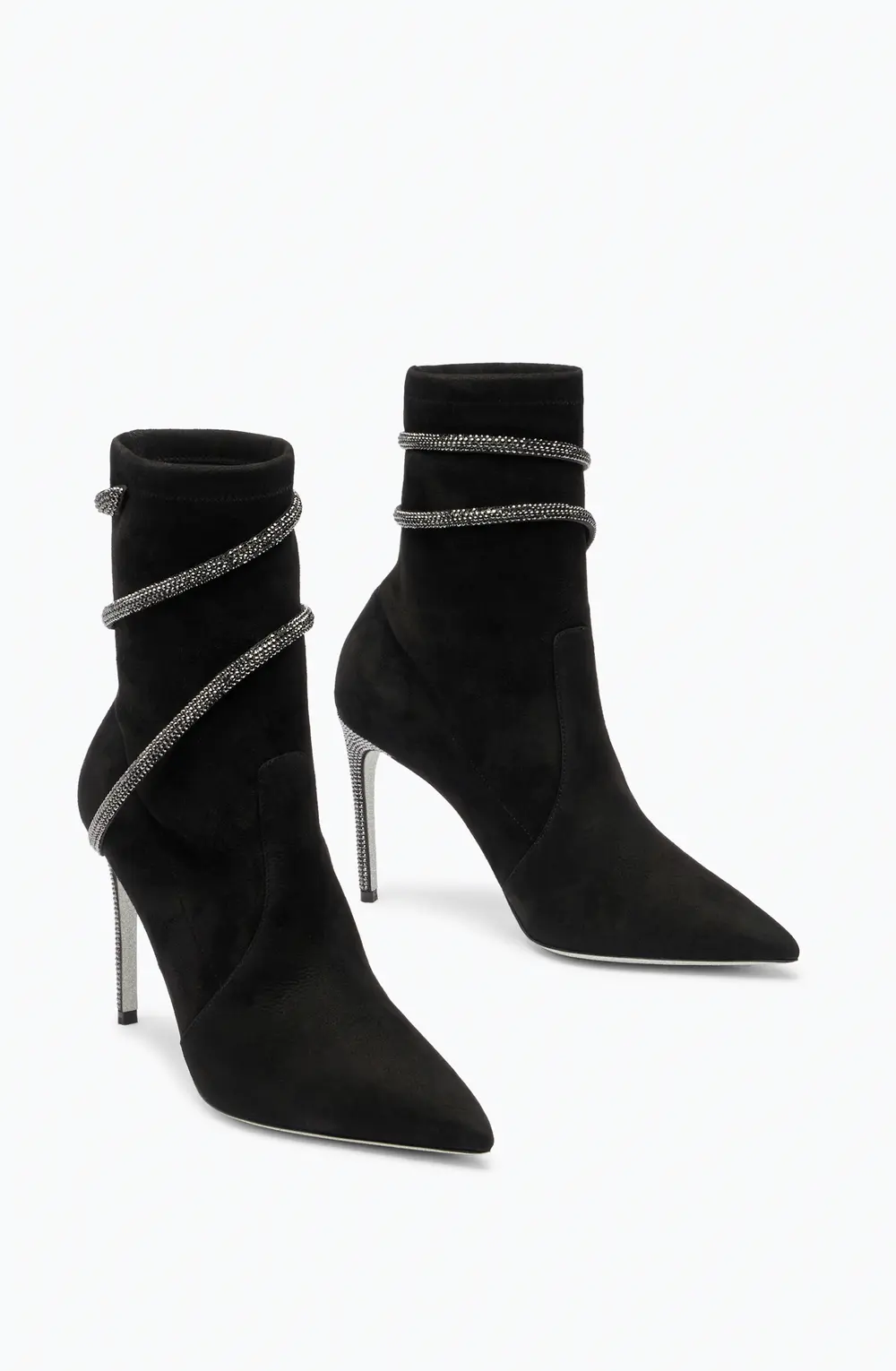 Rene Caovilla Cleo Crystals Black Bootie 100