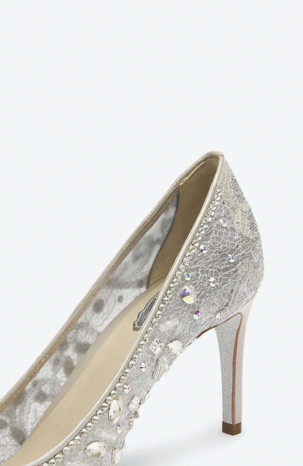 Rene Caovilla Grey Pointed Pumps Cinderella 75