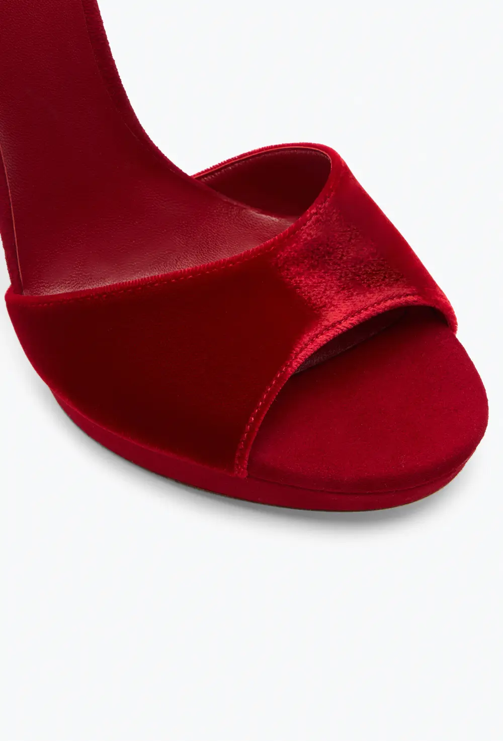 Rene Caovilla Margot Red Velvet Sandal 120