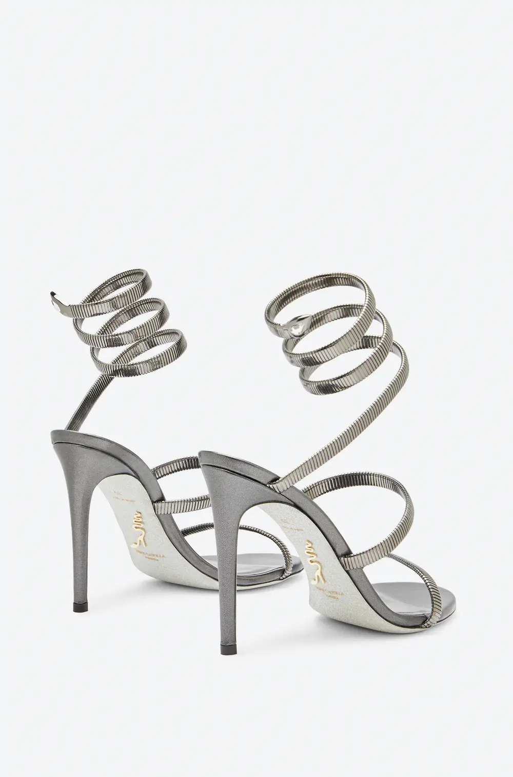 Rene Caovilla JUNIPER GUNMETAL SANDAL 105
