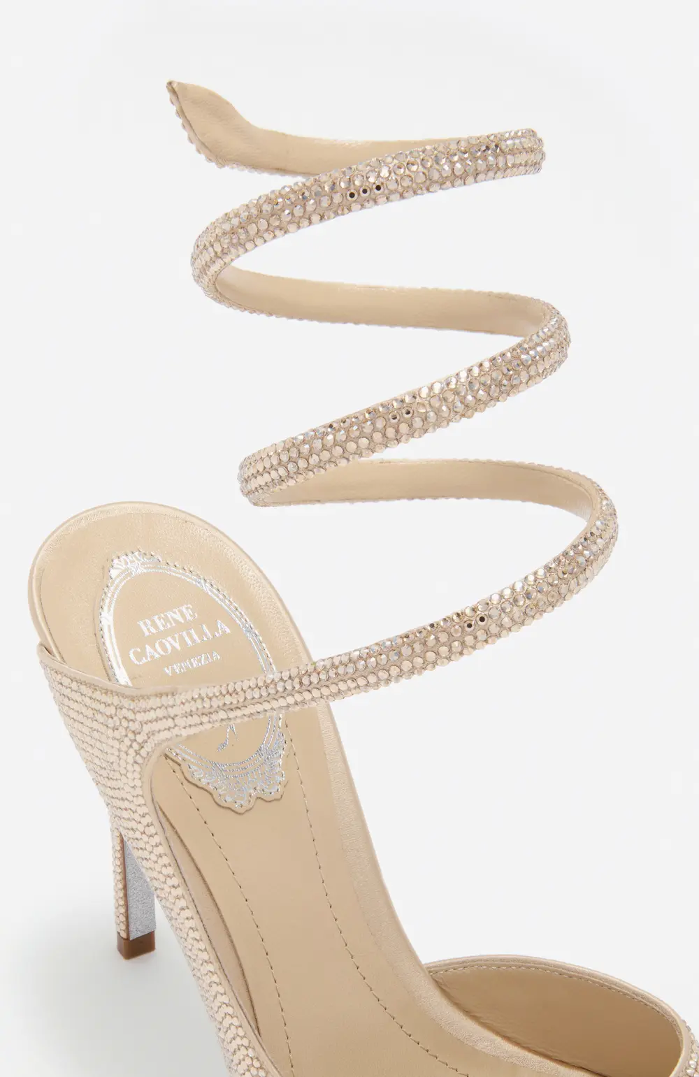 Rene Caovilla AUDREY GOLD SANDAL 105