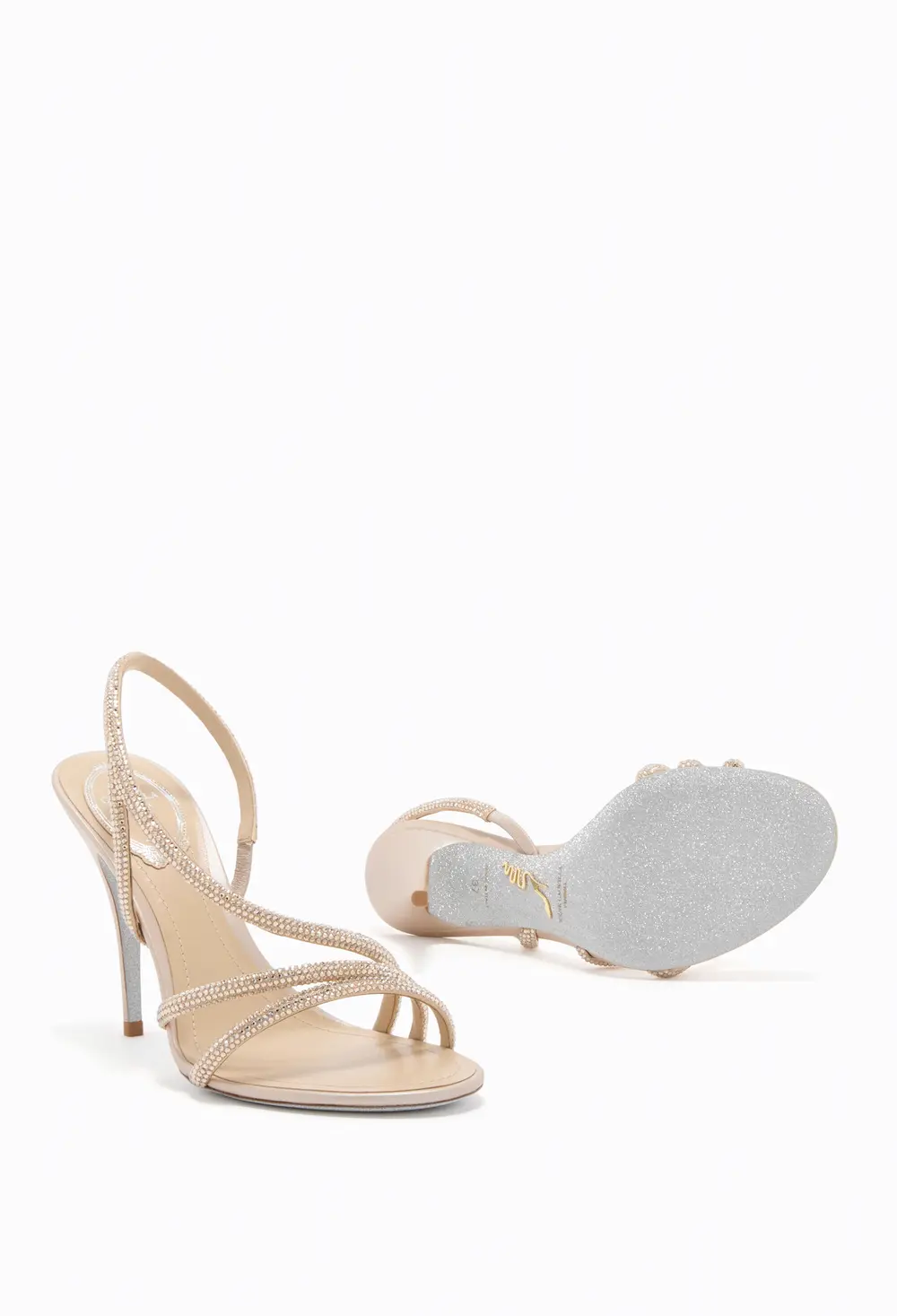Rene Caovilla ERIN GOLD SANDAL 100