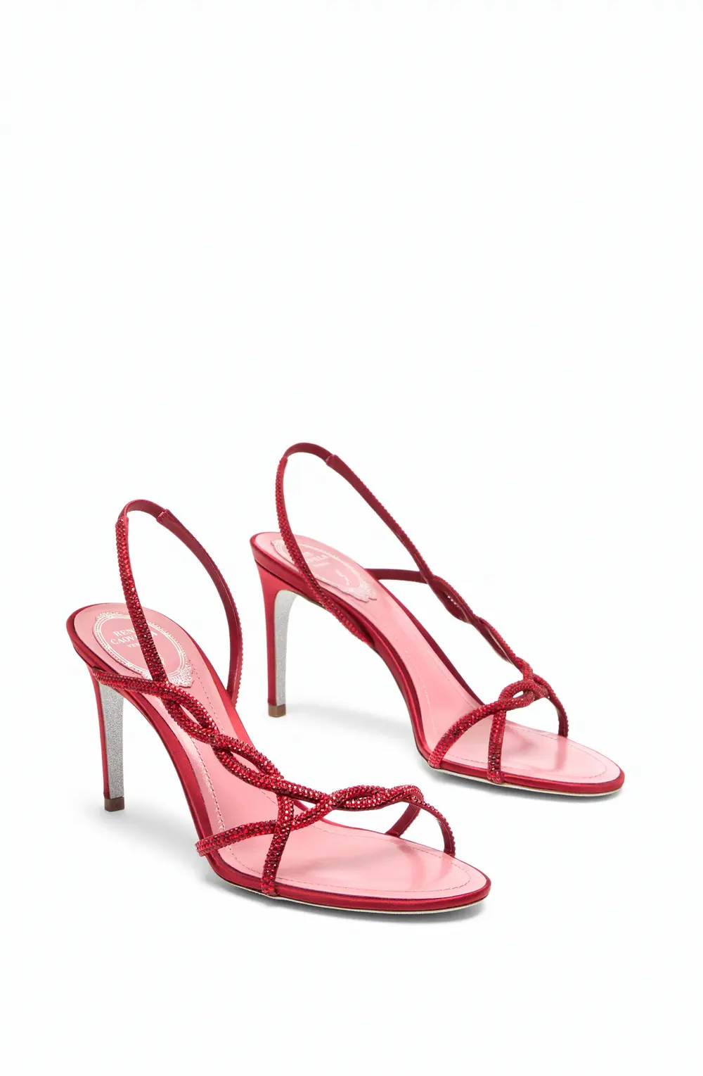 Rene Caovilla BRAID RED SANDAL 80