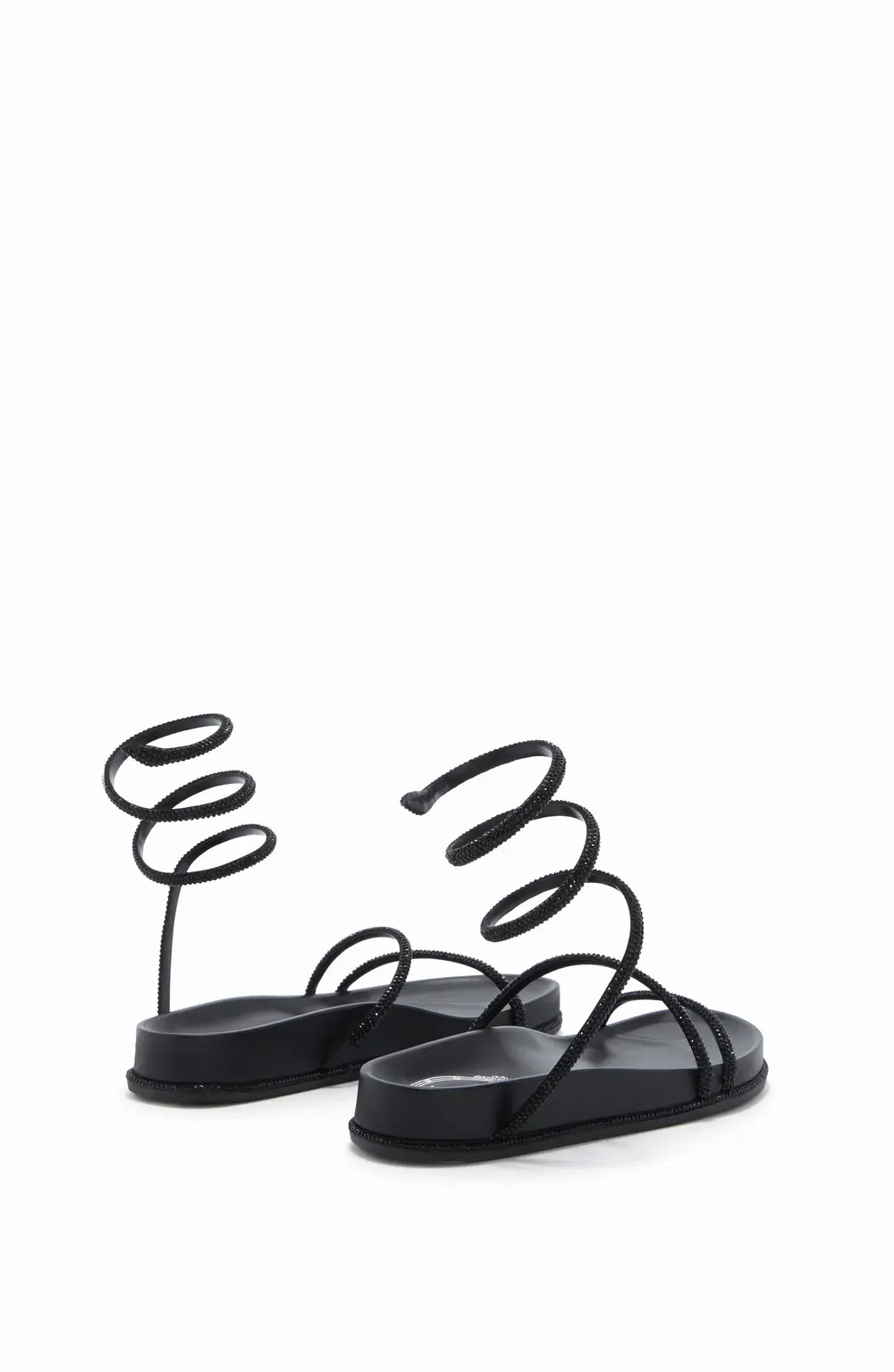 Rene Caovilla GISELE BLACK FLATFORM SANDAL 20