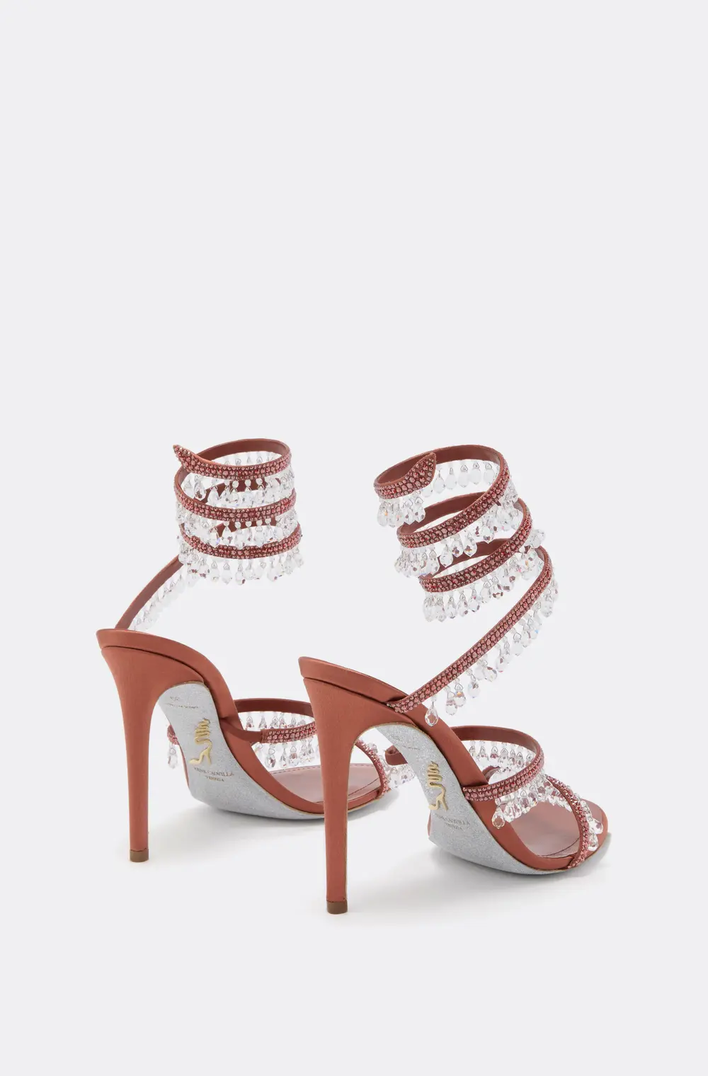 Rene Caovilla CHANDELIER MOCHA MOUSSE SANDAL 105