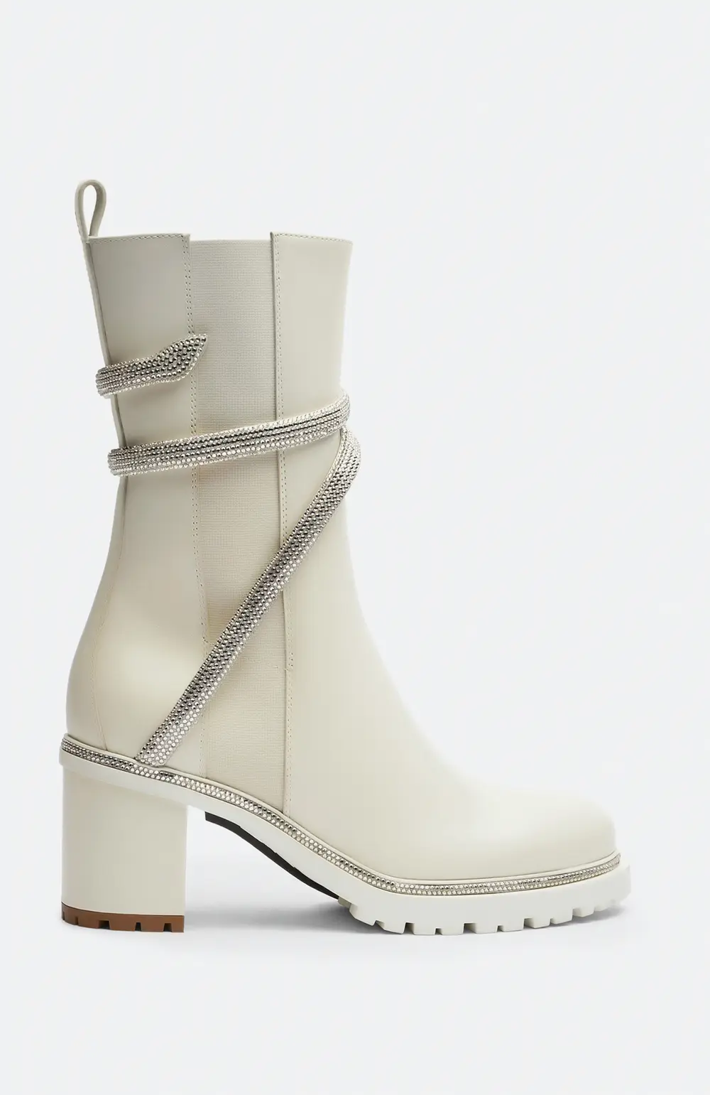 Rene Caovilla Cleo Crystal Ivory Bootie 60