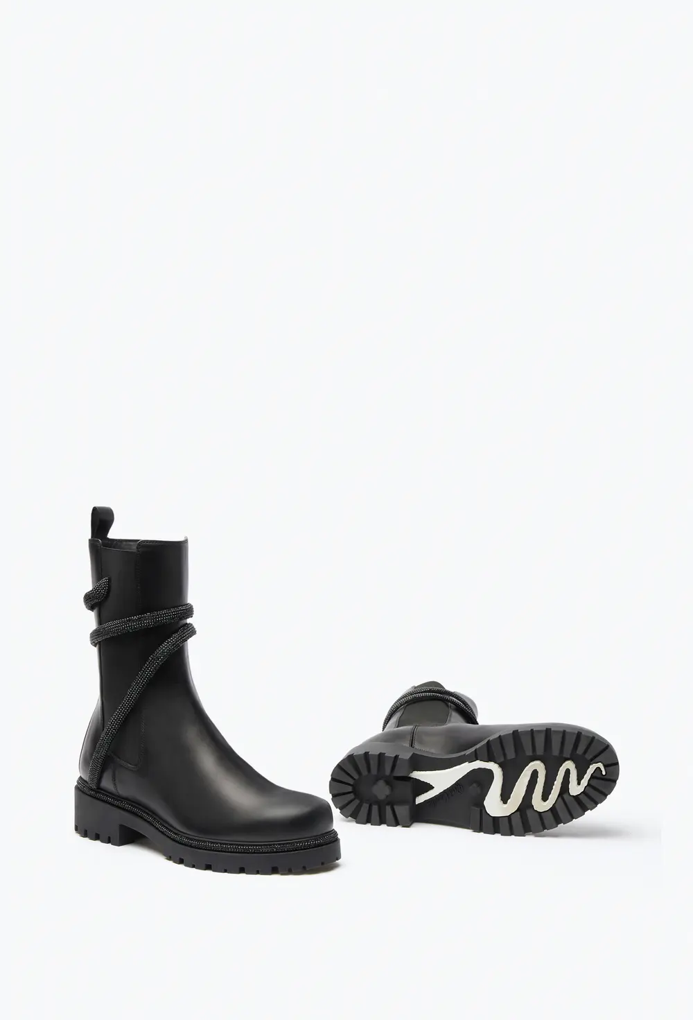 Rene Caovilla Cleo Crystal Black Bootie 25