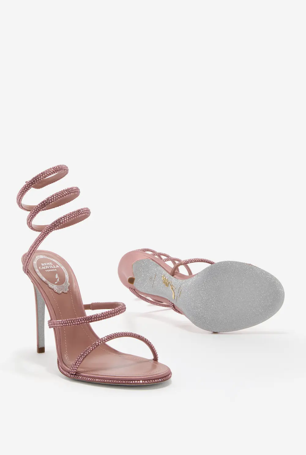 Rene Caovilla CLEO POWDER PINK SANDAL 105