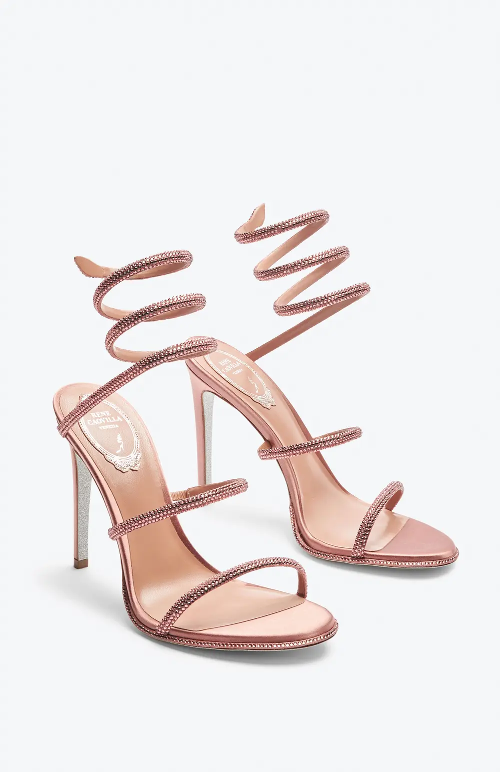 Rene Caovilla Cleo Rose Gold Sandal 105