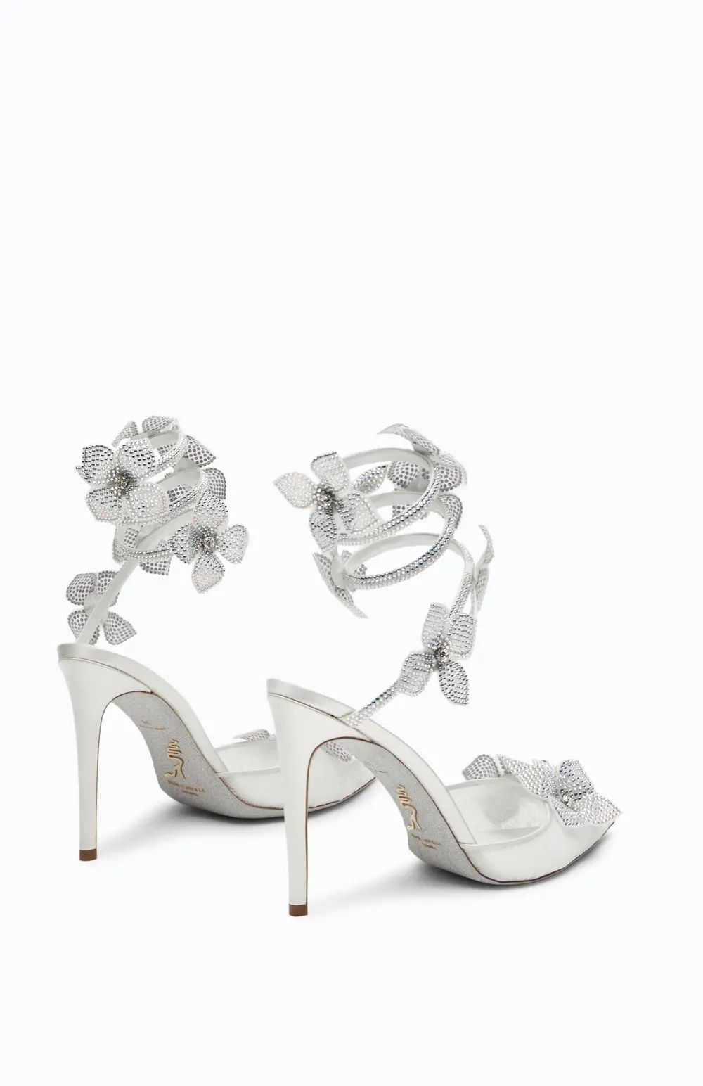 Rene Caovilla Floriane White Pump 105