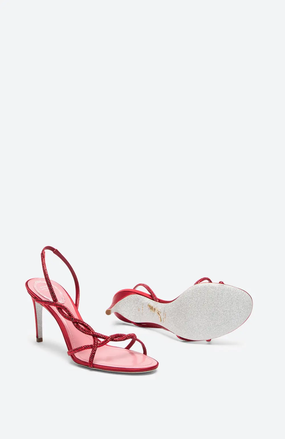 Rene Caovilla BRAID RED SANDAL 80