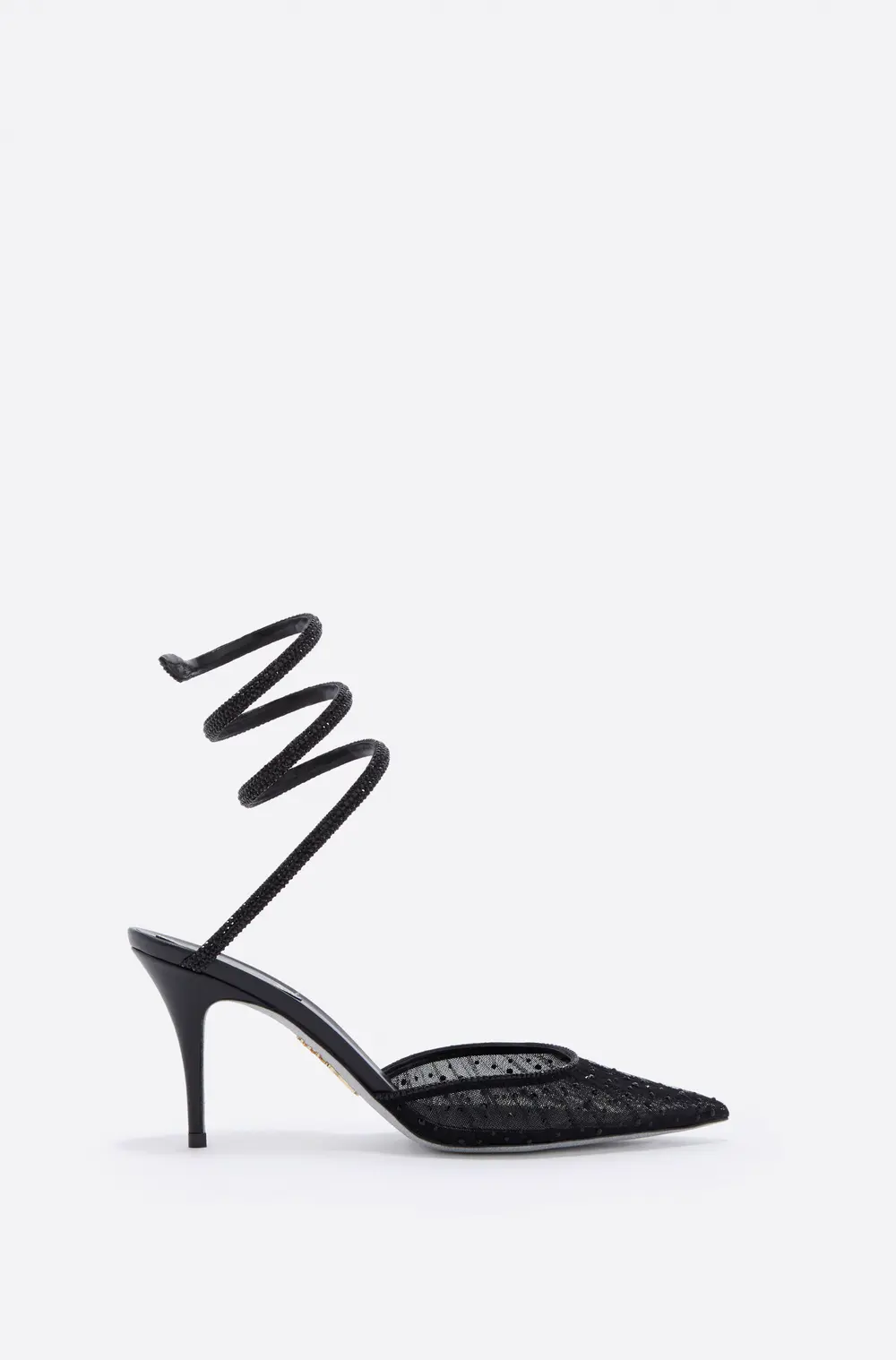 Rene Caovilla BELLE BLACK PUMP WITH SERPENT 80