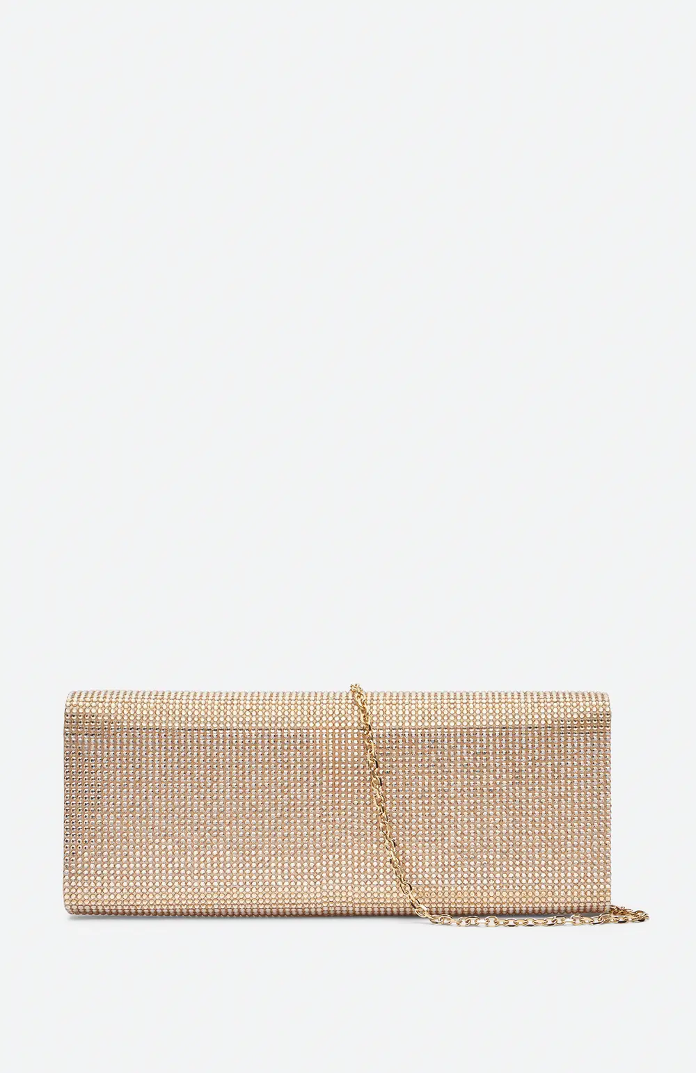 Rene Caovilla Zafira Gold Clutch With All-Over Crystals