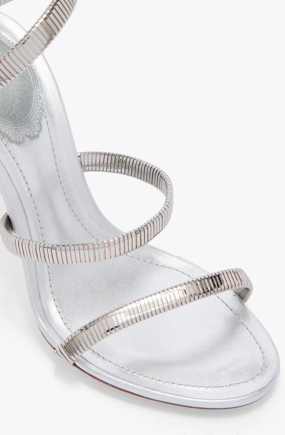 Rene Caovilla JUNIPER SILVER SANDAL 105